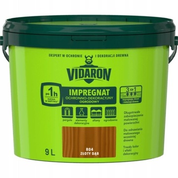 VIDARON IMPREGNAT OGRODOWY R04 ZŁOTY DĄB 0,7L