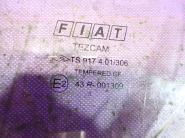 FIAT DOBLO I 01-05 SKLO (OKNO) DVEŘNÍ DVEŘE LEVÝ PŘEDNÍ