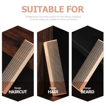 Металлическая парикмахерская расческа Расческа для волос из цинкового сплава