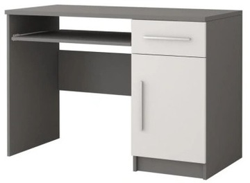 Biurko 110x75x50 SYSTEM KATE - BIAŁY / SZARY