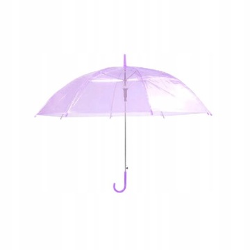 Parasol Parasolka Przeźroczysta Ślub FIOLETOWA