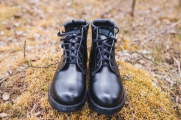 Ботинки военные WORK Кожаные Черные +Бесплатно 43
