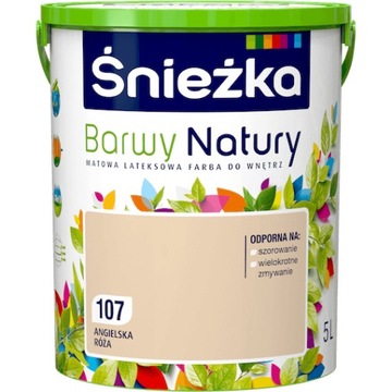 FARBA ŚNIEŻKA BARWY NATURY ANGIELSKA RÓŻA 5L