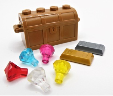 LEGO skrzynia diamenty sztabki skarb piraci castle 4738 99563 30153