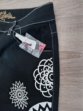 Desigual czarna spódnica mini jeans rozmiar 40