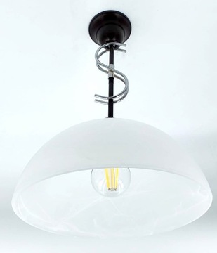 Lampa wisząca Thaon żyrandol zwis plafon szklany klosz 1xE27 czarna