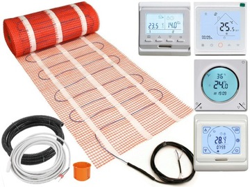 Mata grzejna grzewcza pod płytki 11m2 170W/m2 Thermotec Zestaw + Regulator
