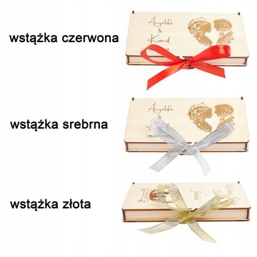 PUDEŁKO NA PIENIĄDZE ŚLUB PREZENT DREWNIANE PAMIĄTKA KARTKA WESELE GRAWER