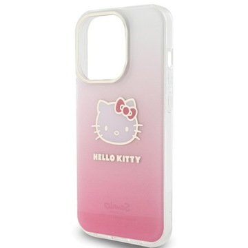 Чехол Hello Kitty IML Gradient Electrop Kitty Head для iPhone 14 Pro Max — розовый
