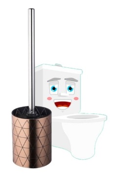 SZCZOTKA DO WC TOALETY TOALETOWA MIEDZIANA CHROM