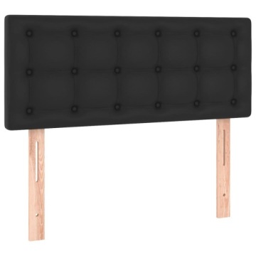 vidaXL Изголовье кровати со светодиодной подсветкой Черный 90x5x78/88 см Искусственная кожа