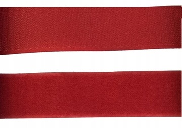 RZEP 3cm Taśma Rzepowa Obie Strony 30mm - 1mb Czerwony
