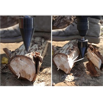 СВЕРЛ-ШНЕК ДЛЯ РАСКОЛИВАНИЯ ДЕРЕВЯН 32+42мм +3 НАБОР АДАПТЕРОВ