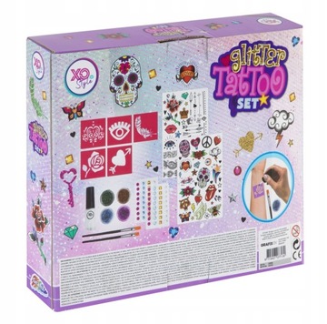 БЛЕСКИЕ ТАТУ Набор трафаретов со стразами XO Styl