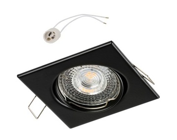 Oprawa sufitowa RUCHOMA halogen do LED GU10 czarna