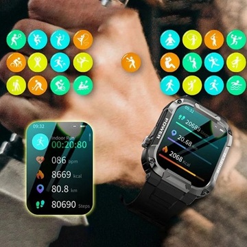 МУЖСКИЕ СПОРТИВНЫЕ ЧАСЫ SMARTWATCH с GPS-МОНИТОРОМ PL