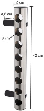 ВЕШАЛКА, ПОДСТАВКА, ПОЛКА ИЗ НЕРЖАВЕЮЩЕЙ СТАЛИ, ПОЛКА ДЛЯ БУТЫЛОК, 8 БУТЫЛОК ВИНА