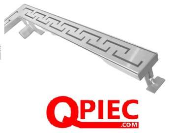 линейный слив 80 см INOX - греческая крышка