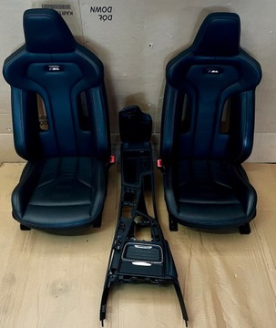 IDEALNE KPL. FOTELE SKÓRA + MODULY PAMIĘCI BMW M4 F82 F32 LIFT LCI 19r 1