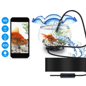 Камера DUO INSPECTION ЖЕСТКИЙ эндоскоп для телефона и ПК 3M 7LED 2xFHD WiFi