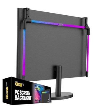 Tylne oświetlenie monitora RGBW Glow Three PC 32 cali z aplikacją