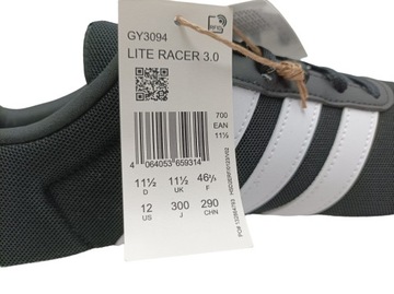 Adidas LITE RACER 3.0 GY3094, buty męskie sportowe, rozmiar 46 2/3