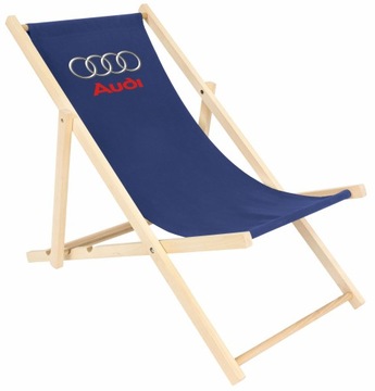 Leżak drewniany plażowy WŁASNY NADRUK LOGO Napis