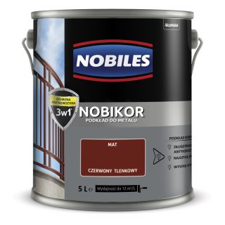 podkład ftalowy NOBIKOR 5L czerwony tlenkowy minia