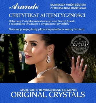Nowe! Kryształy Piękny Komplet Emerald Jolie Gold