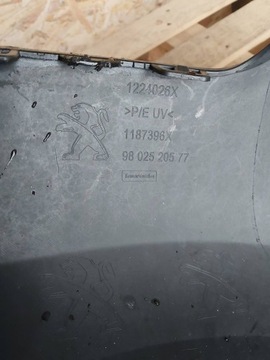 DOPLNĚNÍ NÁRAZNÍKU PŘEDNÍ PŘEDNÍHO PEUGEOT 2008 9802520577