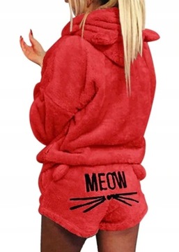 DRES PLUSZOWY PIŻAMA MEOW KOMPLET KOLORY 3XL/46