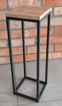 KWIETNIK STOJAK LOFT 80CM DĄB CRAFT METALOWY SPAWANY