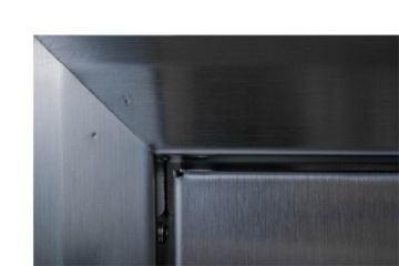 Газовая дверца из нержавеющей стали 25x25 см с ключом