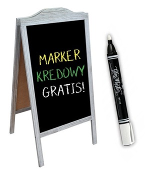 POTYKACZ DREWNIANY STOJAK REKLAMOWY DO PISANIA STARA BIEL MARKER GRATIS