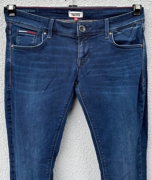 Tommy Hilfiger Denim W28 L30 granatowe spodnie jeansowe damskie skinny