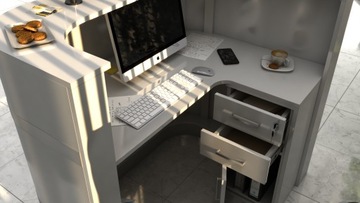 Стойка ресепшн R14 130x100см LED