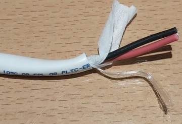 Kabel wodoodporny 2x1,3 mm2 linka, głośnikowy 1 m