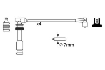 BOSCH 0 986 357 237 SADA PŘÍVODŮ ZAPALOVACÍ