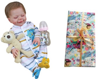 REALISTYCZNA LALKA REBORN JAK ŻYWE DZIECKO IDELANY PREZENT 50CM PL MIŚ