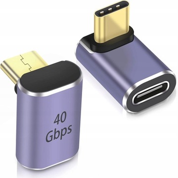 АДАПТЕР USB type-C USB-C — USB-C под углом 90 градусов ЧЕРНЫЙ ПРЕМИУМКОРД