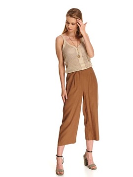 TOP SECRET SPODNIE KULOTY CULOTTE 7/8 CAMEL LYOCELL RESERVED MOHITO H&M C&A