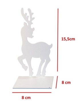 фигурка-подставка для украшения ОЛЕНЬ белая