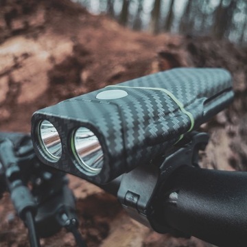 MOCNA LAMPKA LATARKA ROWEROWA PRZEDNIA LED USB NA ROWER PRZÓD + POWERBANK