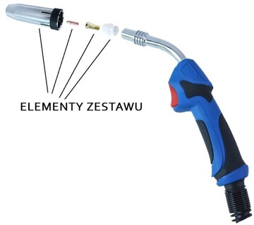 ZESTAW AKCESORIÓW DO UCHWYTU MIGOMATU MIG MB24 TW24 DYSZA ŁUSKA ŁĄCZNIK