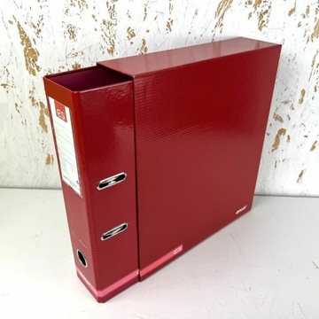 Segregator A4 z dźwignią z pudełkiem classic stripes czerwony OUTLET