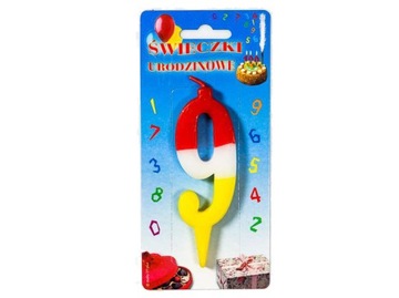 Свеча на день рождения для красочного торта № 5