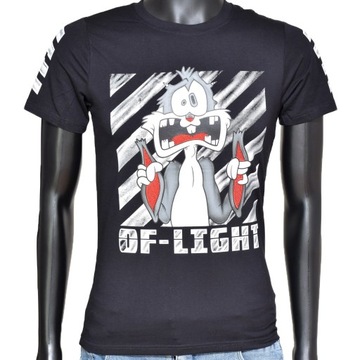 T-SHIRT SLIM KOSZULKA BŁYSZCZĄCA KRÓLIK PARTY XXL