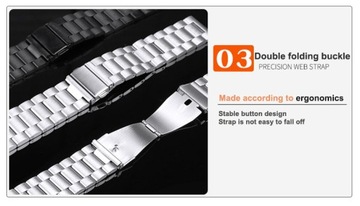 18mm 20mm 22mm Stainless Steel Strap For Garmin