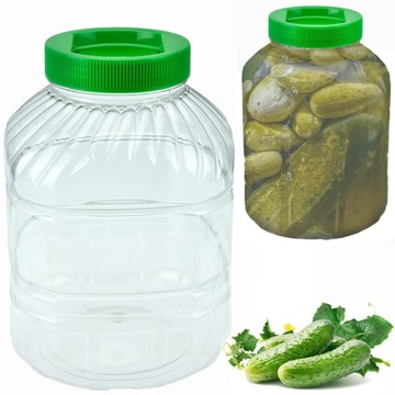 Słój plastikowy PET na ogórki kiszonki pojemnik 5L