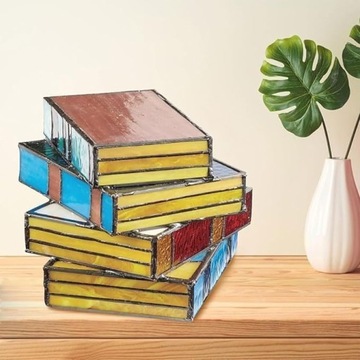 Витражные книжные лампы, стеклянные лампы для книг.